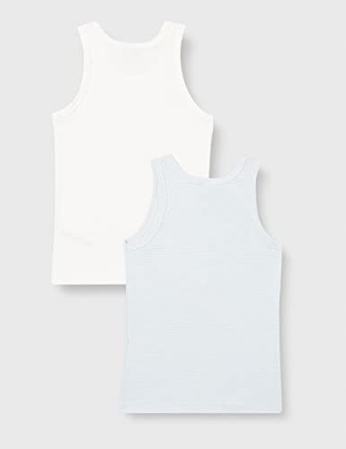 Petit Bateau Boys' Pinstriped Cotton Vests Tank TOP 2 Pack Sizes 2-12 Years3
