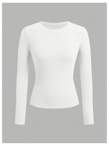 SOLY HUX Girl's Long Sleeve T-Shirts 3 Packs Basic Tops Crew Neck Fitted Tees Fall Clothes3