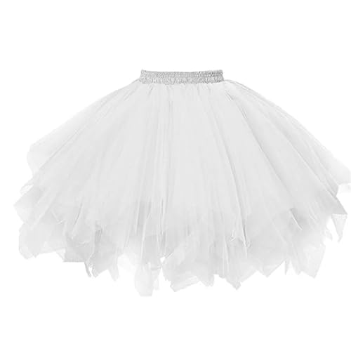 Jupes bouffantes en tulle blanc à taille unique extensible sans effet transparent