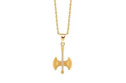 Pendentif Labrys Minoen plaqué or pour sublimer vos looks d'été