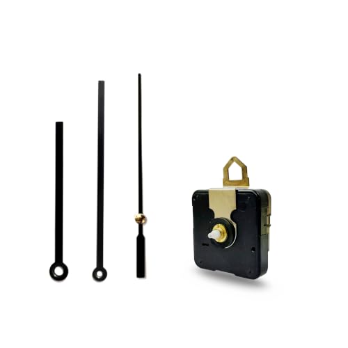Image of 12mm Wall Clocks Silent Movement, Battery Operated Clock Movement and Needles, Quartz Wall Clock Movement Replacement Clock Machine with Hands (Black State Pati)