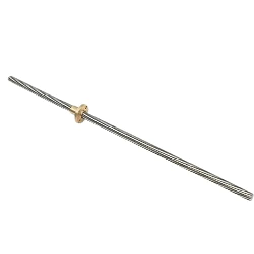 Metal Ball Screw nut end Processing T8 Lead Screw Thread Lead 8mm 304 Stainless Steel T8 Trapezoidal Screw and Nut(600mm)