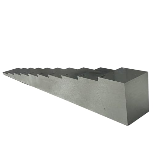 Ultrasonic Calibration Blocks 10 Step 0.1'' 0.2'' 0.3'' 0.4'' 0.5'' 0.6'' 0.7'' 0.8'' 0.9'' 1'' Test Calibration Block for Ultrasonic Thickness Gauge Thickness and Linearity in NDT Testing with miniatura 5