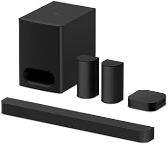 Sony Bravia Theatre System 6(HT-S60) Real 5.1ch 1000W,Dolby Atmos/DTS:X Soundbar Home Theatre with Powerful subwoofer & Wireless Rear Speakers,Voice Zoom3,BCA App, Bluetooth,HDMI eARC