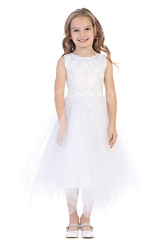 First Communion Dresses for Girls 7-16 Holy 1st Communion Dress White Vestidos de Primera Comunion para Niñas Size