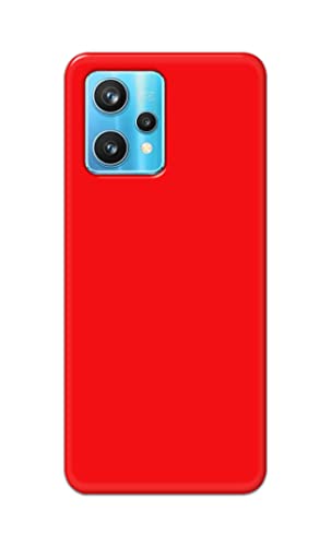 Image of Printed Hard Back Cover Case for Realme 9 Pro Plus 5G | Realme 9 Pro+ 5G Back Cover (Plain Red) -1803