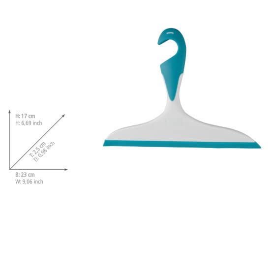 Image of WENKO 20177100 Bathroom Squeegee Loano Light Blue - for Bathroom and Shower, Plastic, Light Blue