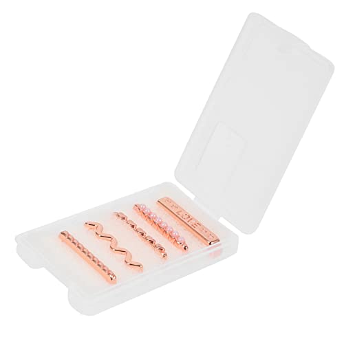 DOITOOL 5 Stück Dekorative Uhrenarmbandringe aus Legierung Schmuckring für Silikonarmband Smartwatch Zubehör Roségold