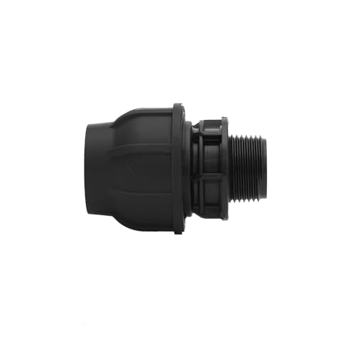 Gebo Plast Übergang mit Aussengewinde PE Klemmfitting Abzweig Klemmverbinder AG (50 mm x 1 1/2)