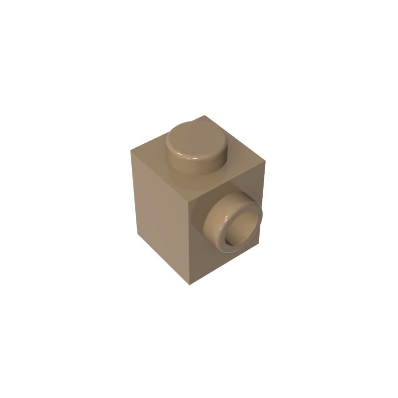 Gobricks GDS-635 Brick Special 1x1 with Stud on 1 Side 50PCS Compatible with Lego Toy 87087 DIY Parts and MOC Components for Major Brick Brands Color:Dark Tan โ image 1