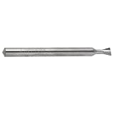 Fafeicy 2-schneidiger Hartmetall-Schwalbenschwanzfräser, 60 Grad, 4 Mm Schaft, 50 Mm Länge, für Metallholzbearbeitung, Fräsen, Schaftfräser (75°)