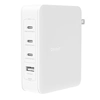 Belkin 140W -Port GaN Wall Charger, Multi-Port Charger Block,3 USB-C ports and 1 USB-A port or Apple MacBook, iPhone, iPad, Samsung Galaxy, Google Pixel, & More