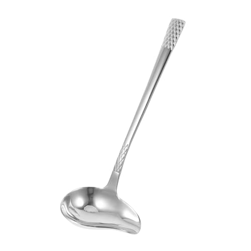 Gatuida Cuchara De Acero Inoxidable Cucharas Soperas Colador De Cuchara Cucharón De Salsa Pequeño Cuchara De Cucharón Cuchara De Sopa Coreana Cucharas De Ladell Silver Acero Inoxidable 304