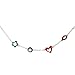 Agatha Ruiz de la Prada Sterling Silver multi color enamel heart flower and circles 16 inches necklace. Designed for Teens