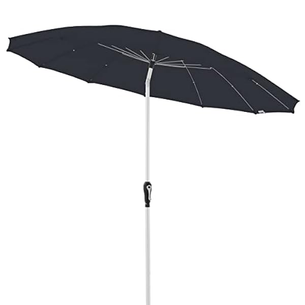 Doppler Aluminium Parasol Asia Look SL-AZ 250 Auto Tilt - Ideaal voor in de tuin - ca. 250 cm - Buigbaar - Antraciet