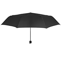 PERLETTI Folding Umbrella Manual Black 54 cm, Sport, Multicoloured (Multicoloured), One Size