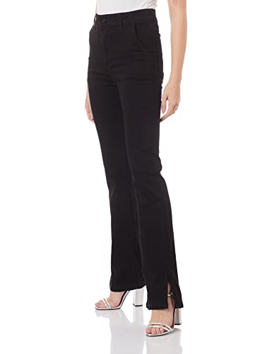 Sawary Jeans Calça Boot Cut Feminina,Preta, 42