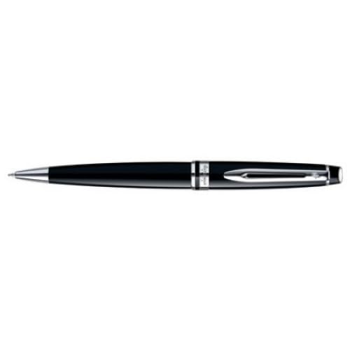 Image of Waterman Expert Ballpoint Pen | Gloss Black with Chrome Trim | Medium Tip | Blue Ink | Gift Box