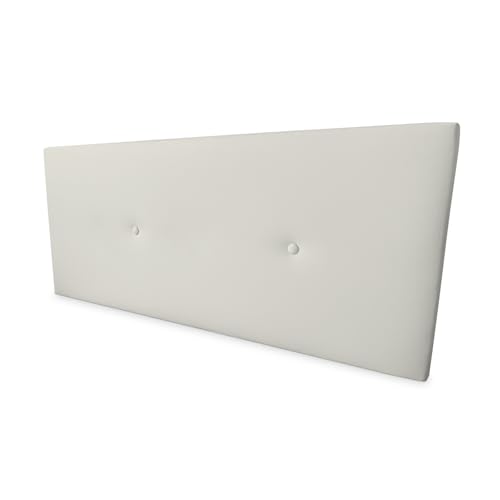 amuéblate online - Cabecero Polipiel Premium Acolchado Trento Medidas 105 x 60 cm (Cama de 90 y 105) Blanco