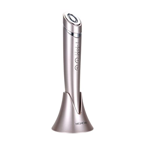 MiSMON Aparato Radiofrecuencia Facial,4 en 1 Masajeador Facial Electricoavanzados que utilizan tecnología de radiofrecuencia y pulso,3 nivel intensidades de microcorrientes,reducción de arrugas