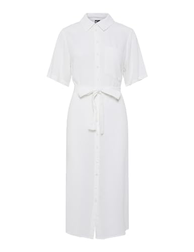 Robe midi Pieces Pcpia blanche taille L coupe fluide anti-complexes