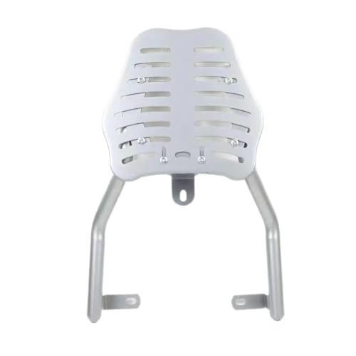 Porte-bagages arrière moto argent 26.5x43.5cm pour voyager l'esprit libre