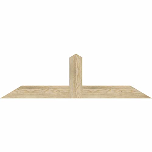48"W x 14"H x 2"D x 4"F, 7/12 Pitch, Portland Rough Sawn Timber Gable Bracket, Douglas Fir