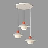  Elksdut Lampe Suspendue Nordique à 3 lumières, Lustre en grappe en métal, Table à Manger, îlot de Cuisine, luminaire pour Restaurants, éclairage Suspendu Multi-lumière, Lampes à Suspension LED
