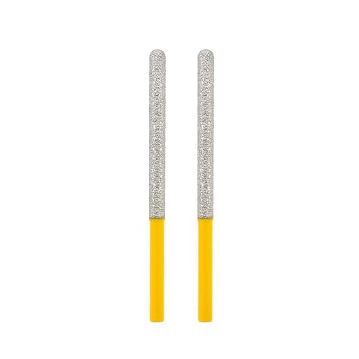Tuck Point Pin Diamond Bit,HIGHDRIL 2pcs 4 5/8" Length x 1/4" Round Shank Diamond Glitter Bit for Wet/Dry Removing Old Mortar Grinding/Shaping Masonry,Stone,Concrete,Inside Corners