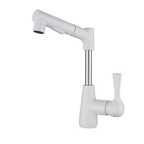 Robinet mitigeur de lavabo en laiton blanc haut de gamme et multifonction
