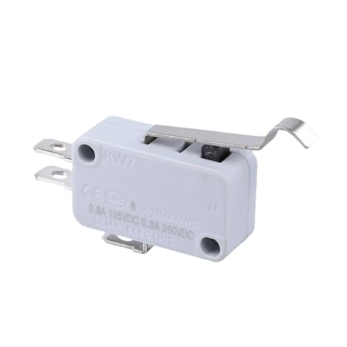 Micro-interrupteur KW7-5 de fin de course bouton-poussoir pour four à micro-ondes gris 5pcs