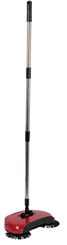 Deluxa 3in1 Easy Sweeper Kehrmaschine Kehrbesen Besen Handkehrer Staubsauger (Rot) Cover