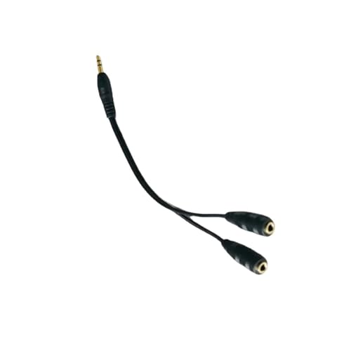 Cable divisor de audio jack 3.5mm macho a 2 hembras 20cm miniatura 6