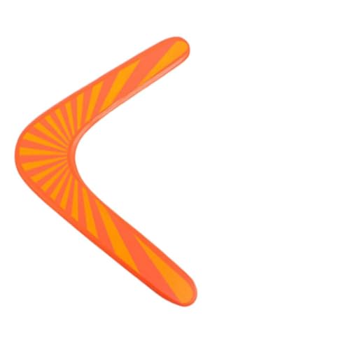 Boomerang de madera Hemoton para deportes al aire libre, naranja miniatura 1