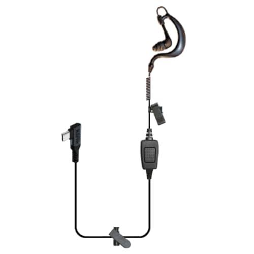 Klein Electronics Single Wire Push to Talk Earpiece with USB C Connector, Smart USB-C No Battery Required, Works w/Android Phones Only PTT Apps Zello, ESChat, TASSTA, Noise Redusing Mic PTT Headset