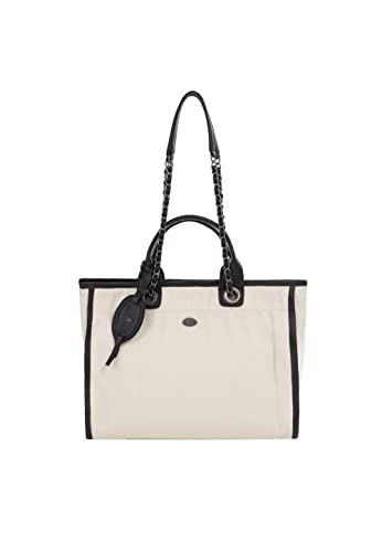 Sac cabas TYLIN noir et beige pour femme grand format chic