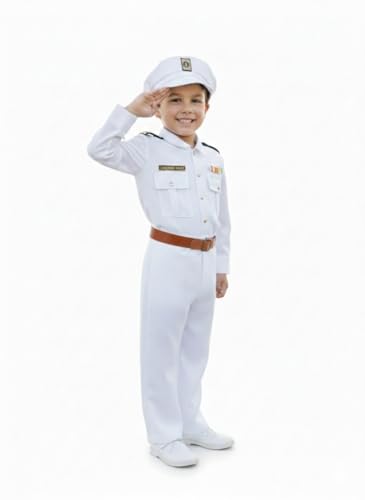 Image of Community Helper Uniform Costume for Kids | Role Play pilot, Traffic police, Navy Fancy Dress for School Functions & Theme Parties