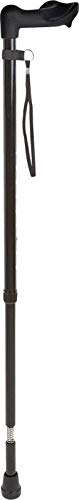Charles Buyers - Bastón anatómico ajustable con amortiguador, color negro