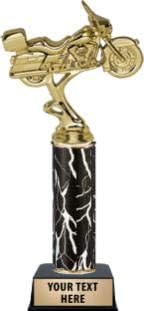 Crown Awards Motorcycle Road Trophies, Personalized Black Lightning Motorcycle Road Trophy, Custom Engraving Included Prime
