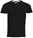 X RAY Men's V-Neck T-Shirts, Soft Cotton Short Sleeve Casual Slim Fit V Neck T Shirts for Men, Black, Medium