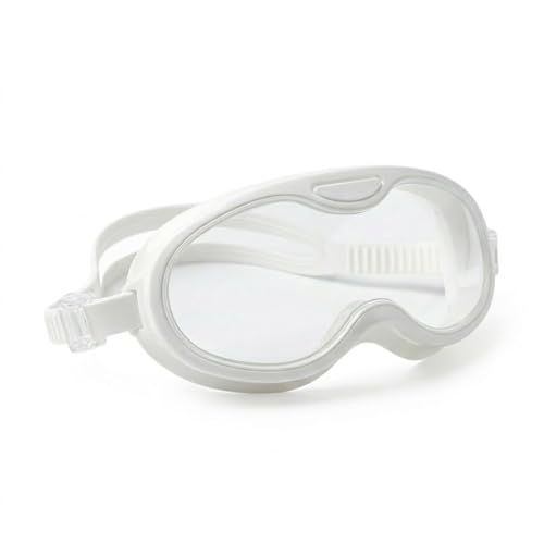 Image of BURNLAB Swimming Goggles for Kids, Clear Vision Pool Goggles for Boys & Girls, Easy Adjustable Strap (white)