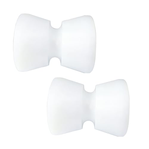 Thorn Acetal Anchor Roller Replacement White Wheels (2.36" Diameter, 2.82" Width)