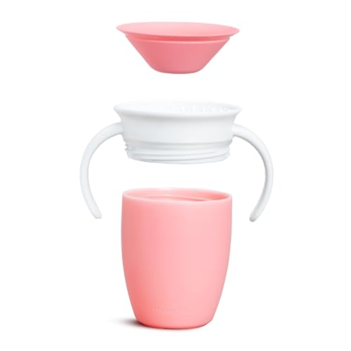 Image of Munchkin Miracle Drip Cup 360 with Handles and Lid 200 ml - Pink