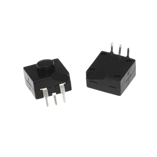Interrupteur à bouton-poussoir pour lampes et maquettes | Lot de 10 boutons noirs