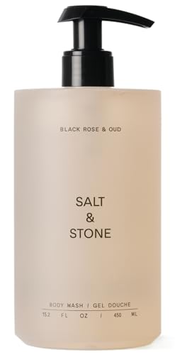 Salt & Stone Body Wash with Antioxidants for Deep Moisture, Black Rose & Oud, 450 ml (Pack of 1)