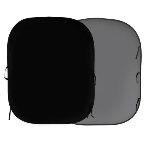 Lastolite LL LB56GB Reversible 5-Feetx6-Feet Plain Collapsible Background (Black/Mid Gray)