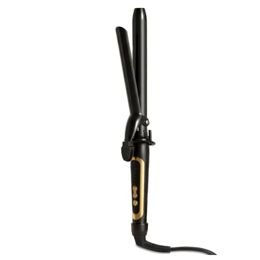 Lanvier 1 Inch Extra Long Hair Curling Iron with Ceramic Tourmaline Barrel, Professional Hair Curler up to 450°F with Dual Voltage for Worldwild Use, Hair Waving Style Tool for Girls&Women–Black