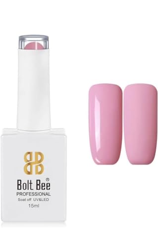 Image of Bolt Bee Baby pink Color Gel Nail Polish Soak Off UV Gel DIY at Home 15ML Manicure Salon Nail Art