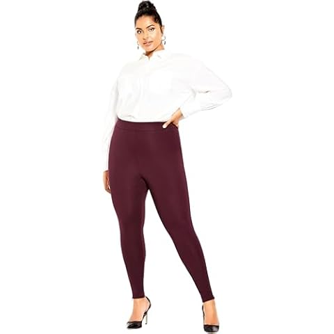 City Chic Gabriella Oxblood Plus Pants Cover