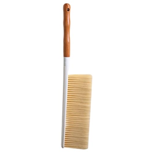 QUMIIRITY Brosse à Poussière Douce en Bois De Hêtre, Balai à Main Compact Nettoyage des Tissus D'ameublement, Canapé Et Surfaces Délicates, Brosse De Nettoyage Multifonctions pour Usage Domestique